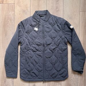 Travis Mathew Quilted Dark Gray Bomber Jacket Sz M Golf Resortwear